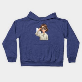 Cute Ophthalmologist girl ,brafdesign Kids Hoodie